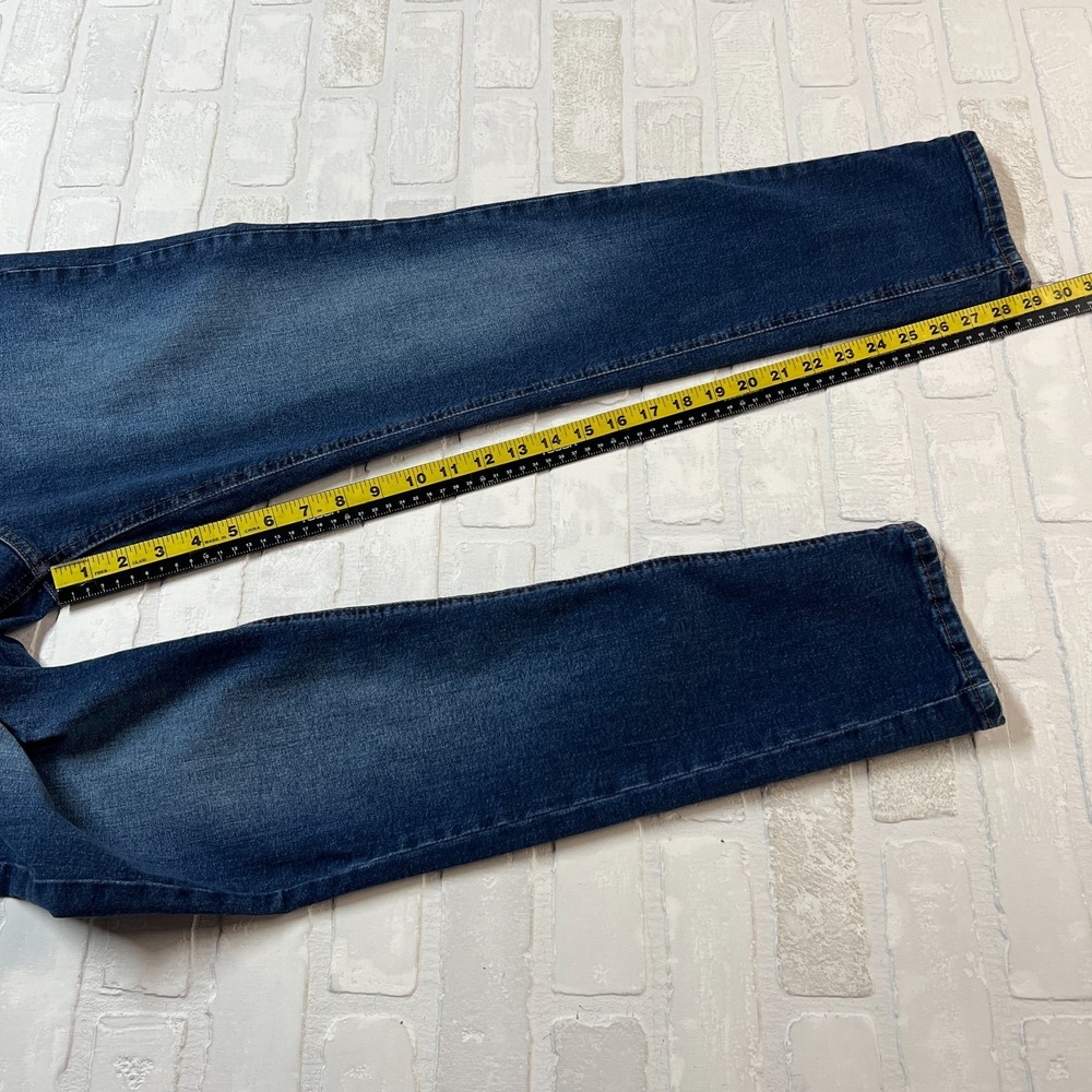 Mott & Bow Boyfriend Jeans Womens 30 Blue Dark Wash Denim Mid Rise Stretch 30x29 - Picture 10 of 14